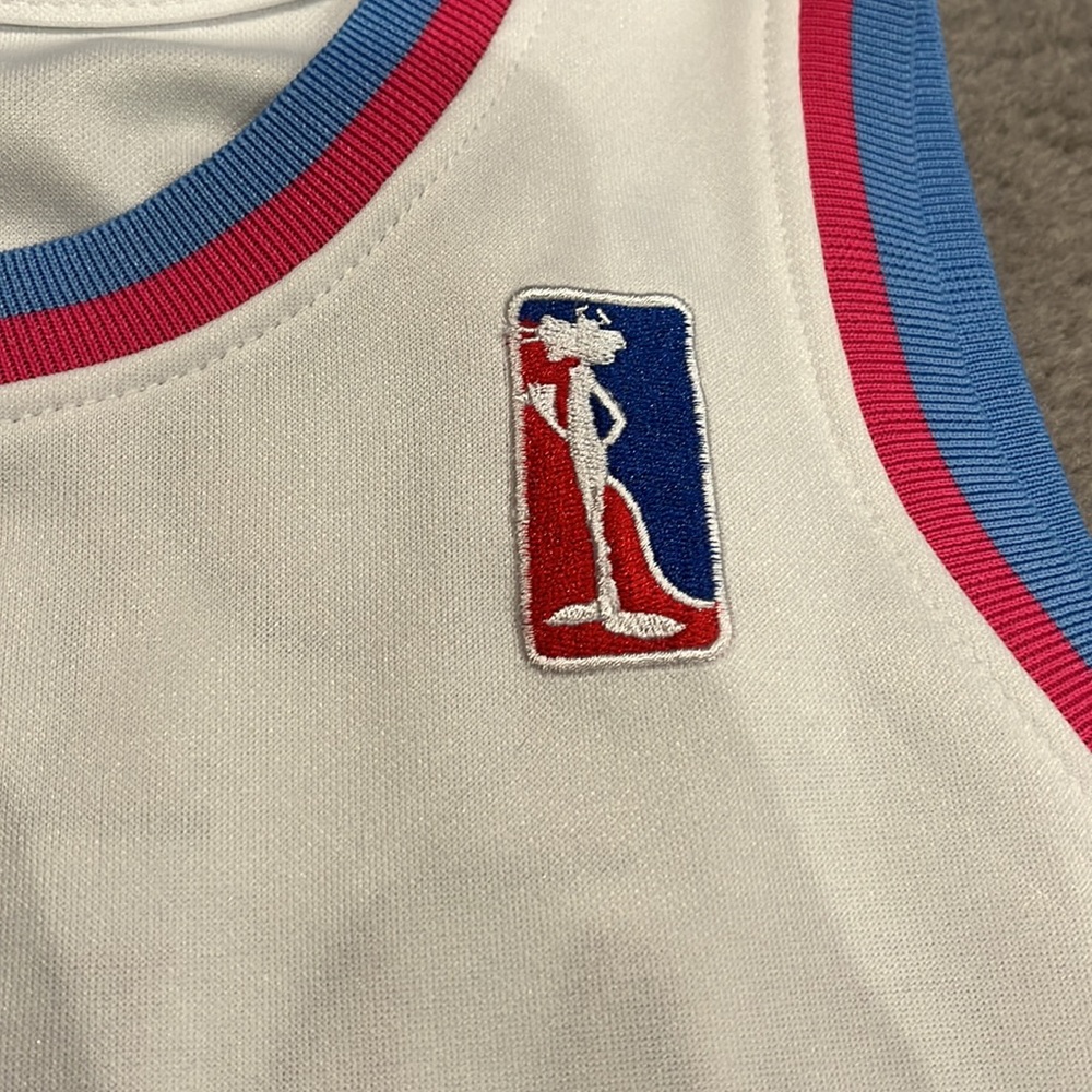 White and Pink Athletic Jerseys with Number Graphics - Picture 2 of 3